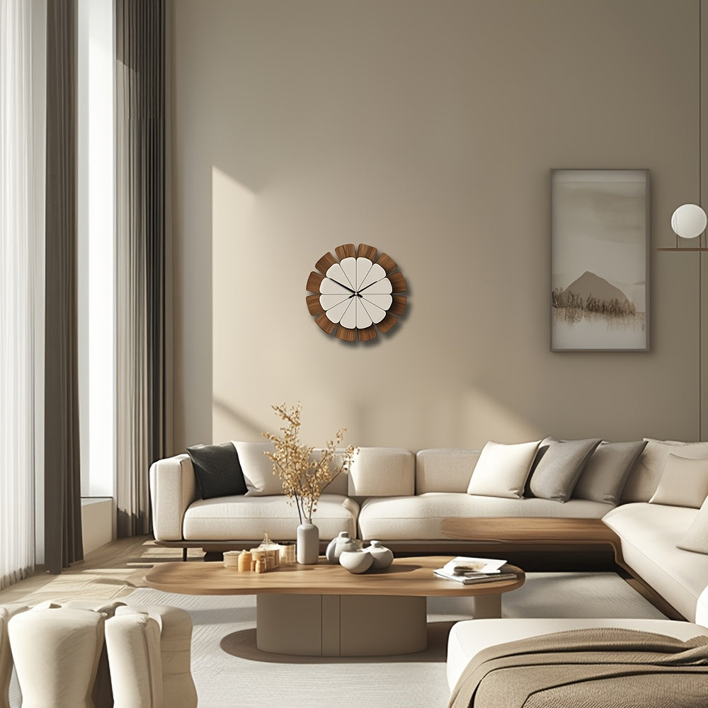 WOODORA ROUND – Decorative Silent Wooden Wall Clock