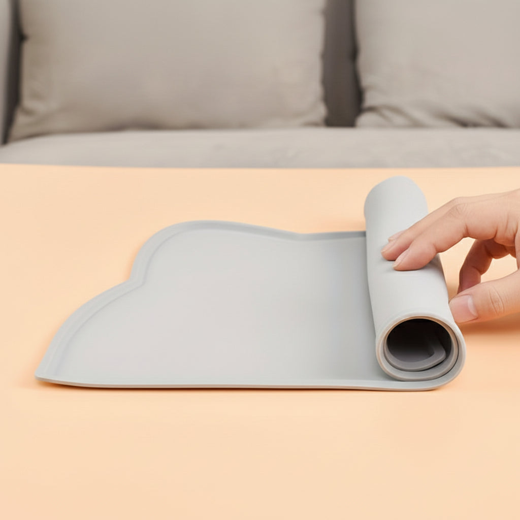 PAWSPOT - Waterproof Cat & Dog Feeding Tray, Scratch-Resistant & Mess-Free