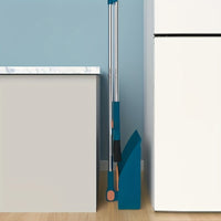 CLEANSWEEP PRO – Rotatable Long Handle Broom & Dustpan Set with Built-In Comb Teeth