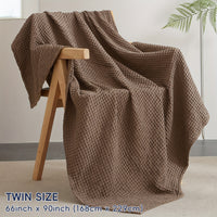CLOUDWEAVE – Lightweight Waffle Throw Blanket for Cozy All-Season Comfort