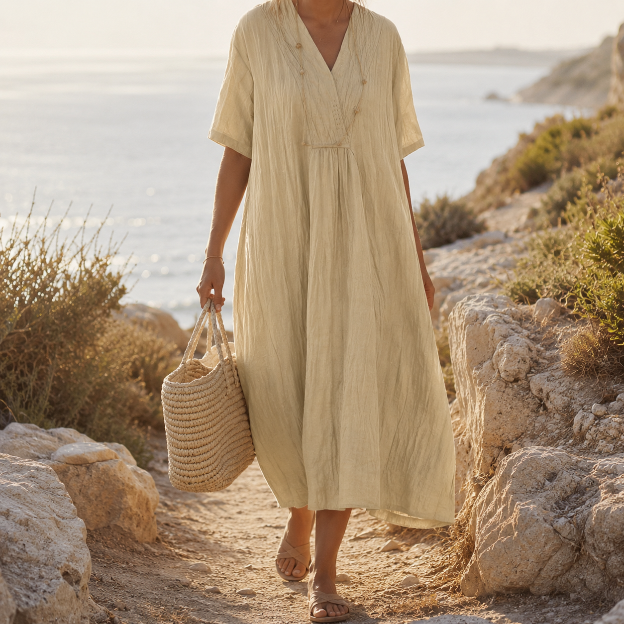AIRYELLE – Light Summer Dress with Pockets and Relaxed Fit