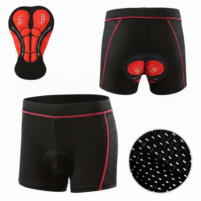 PEDALFIT - Elastic Waistband Bike Shorts for Men, All-Season Mountain & Road Riding