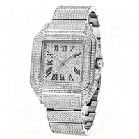 CRYSTALTIME – Elegant Square Watch with Dazzling Rhinestone Accents