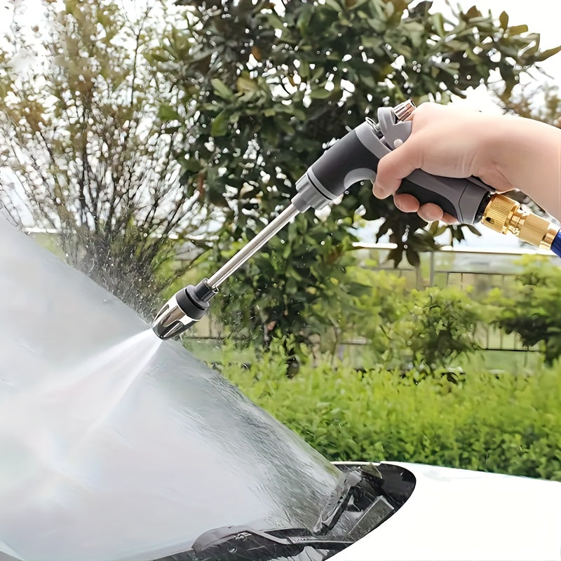 AQUABLAST - High-Pressure Garden Water Gun with Foam Cannon and Long Handle Sprayer