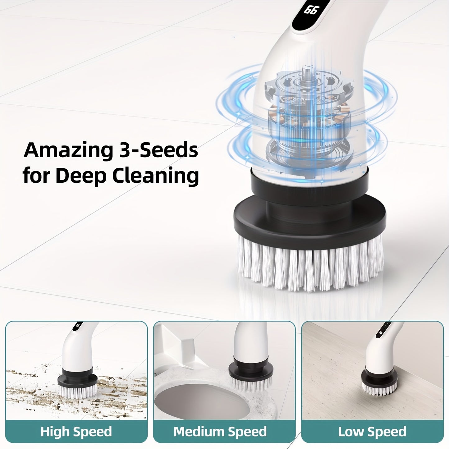 CLEANSWIFT - 9-in-1 Multifunctional Electric Cleaning Brush Set for Home & Car