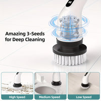 CLEANSWIFT - 9-in-1 Multifunctional Electric Cleaning Brush Set for Home & Car