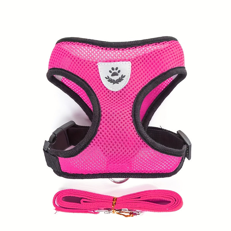 NIGHTWALK - Reflective Pet Vest with Leash for Dogs and Cats