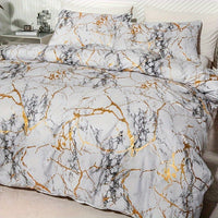 GOLDSHIM – Classic Golden Foil Texture Bedding Set