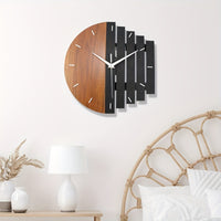 WOODFUSION CLOCK – Silent Retro Texture Statement Clock
