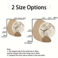 ECLIPSEWOOD - Designer Wooden Wall Clock with Golden Highlights