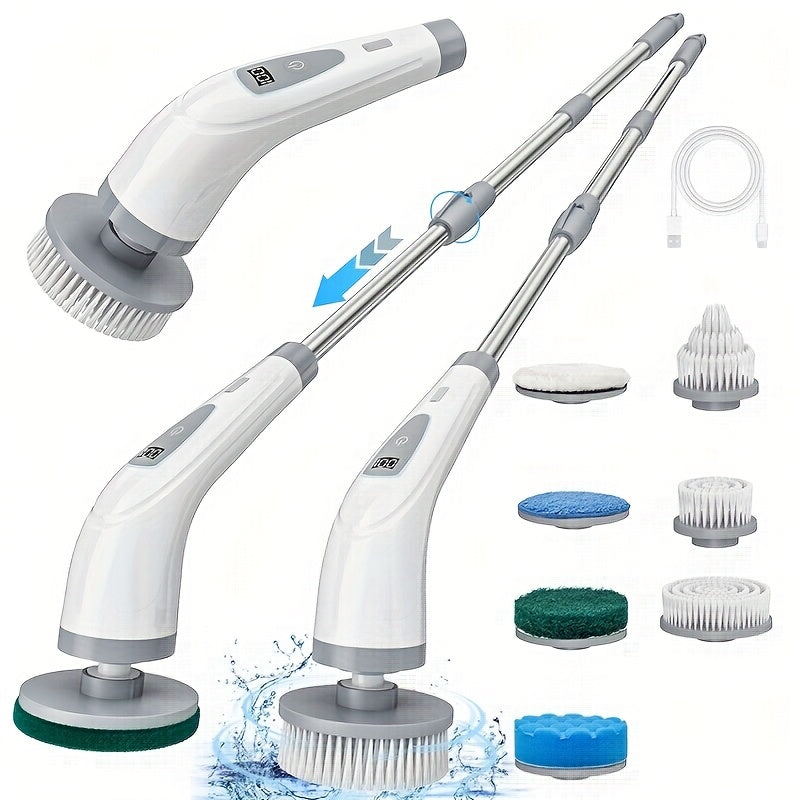 HOMESWEEP - Rechargeable Electric Spin Scrubber with Detachable Handle