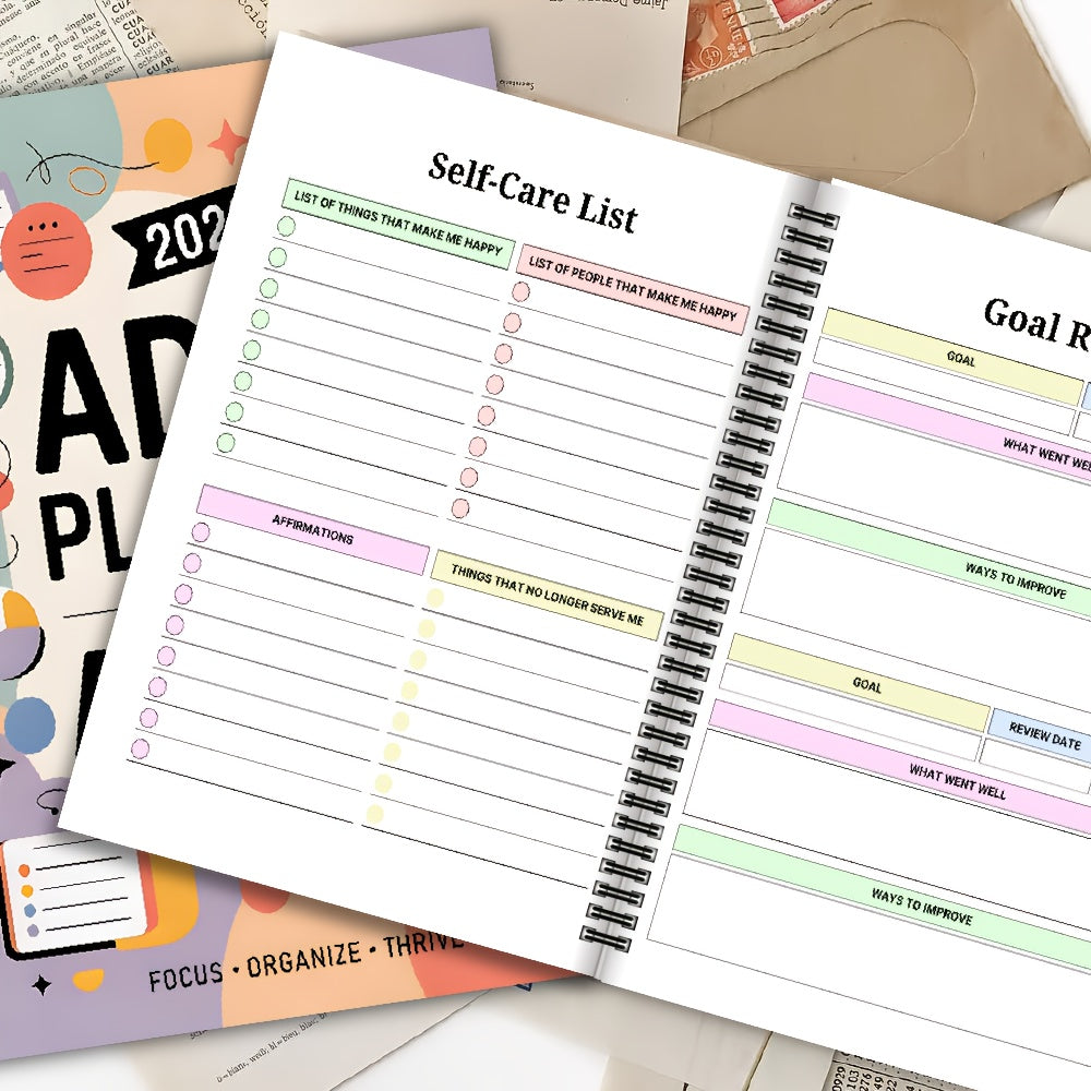 FOCUSVAULT – 2026 Exclusive ADHD Adult Planner Structured Daily & Weekly Productivity Journal