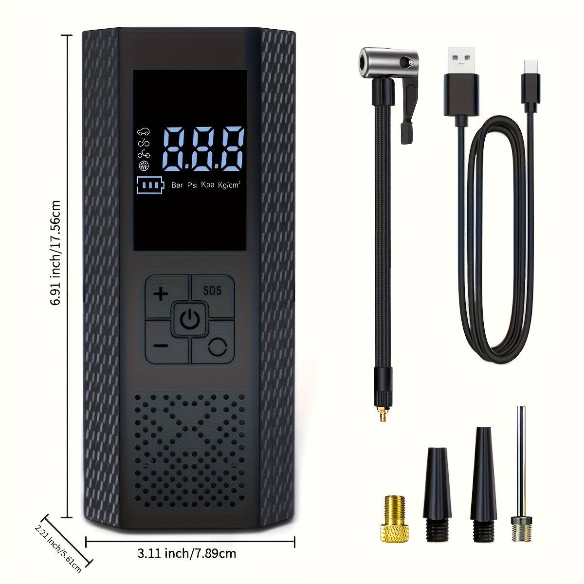 AUTOAIR - Compact Cordless Tire Pump 150 PSI for Vehicles & Sports Balls