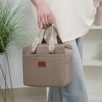 LUNCHLUX - Square Zipper Lunch Box with Durable Aluminum Foil Lining