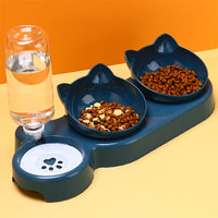 CATNIBBLE - Tilted Bowls with Gravity Water System and Protective Neck Design