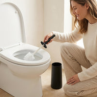 LUXEBATH - European Style Toilet Cleaning Brush Set with Storage Bin