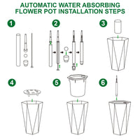 AQUADIAMOND – Self-Watering Planter Set with Wheels