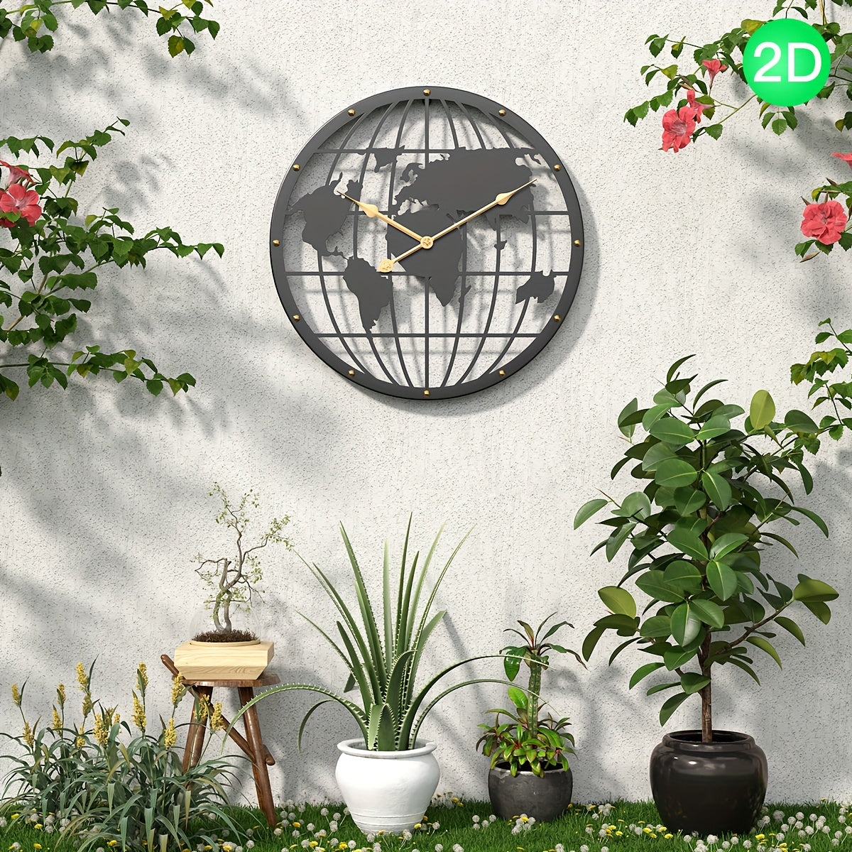 IRONLUXE – 40CM Openwork 2D Metal Wall Clock