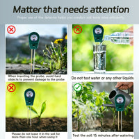 SOILTRIO – 3-in-1 Soil Moisture, Fertility & pH Tester