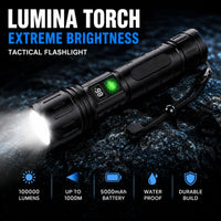 LUMINA TORCH – Taktische Taschenlampe mit extremer Helligkeit