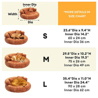 DREAMTAIL – Donut Pet Bed with Pillow for Everyday Comfort