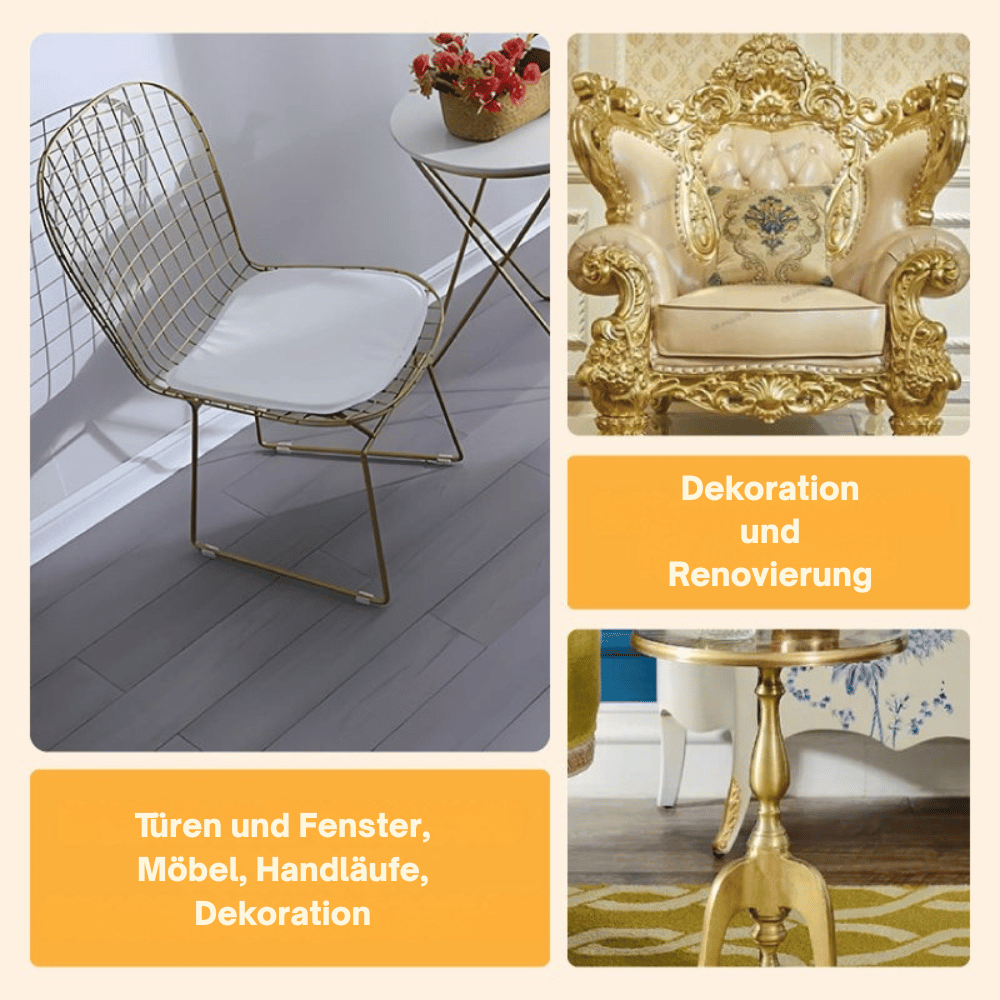 GOLDLUXE – Wasserbasierte Metallic-Goldfarbe mit Pinsel