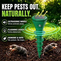 TURFGUARD – Solar Powered Mole Deterrent for Beautiful Outdoor Spaces