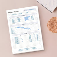 TASKFLOW - 50-Sheet Tear-Out Planning Journal for Projects & Time Management