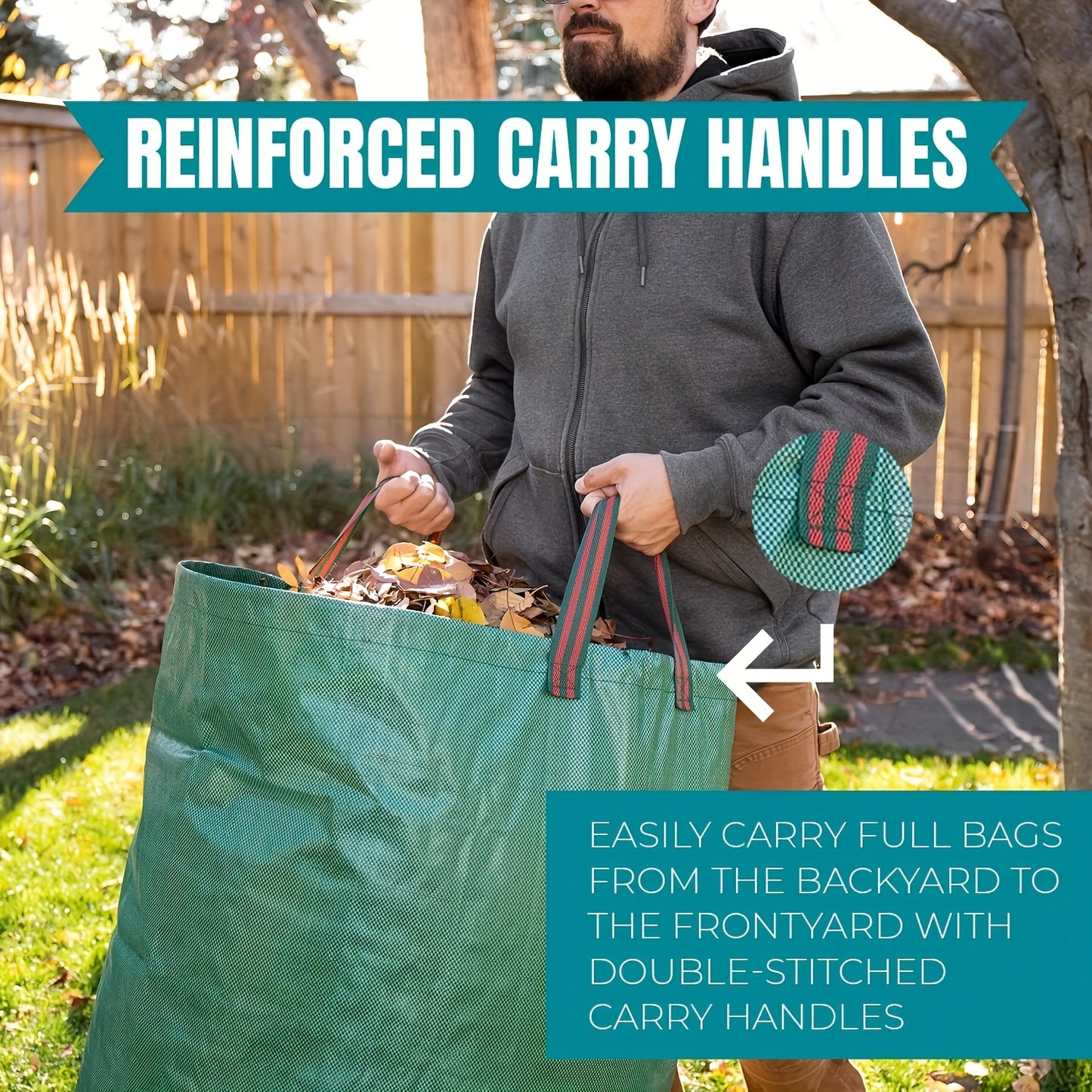 PUREBIN - Versatile Trash Bag Collection for Garden, Pool, and Home Use 125L/120L/60L/50L