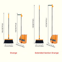 CLEANSWEEP PRO – Rotatable Long Handle Broom & Dustpan Set with Built-In Comb Teeth