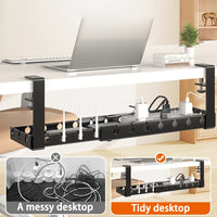 TANGLEFREE - Under Desk Cable Organizer with Adjustable Strap and Clips