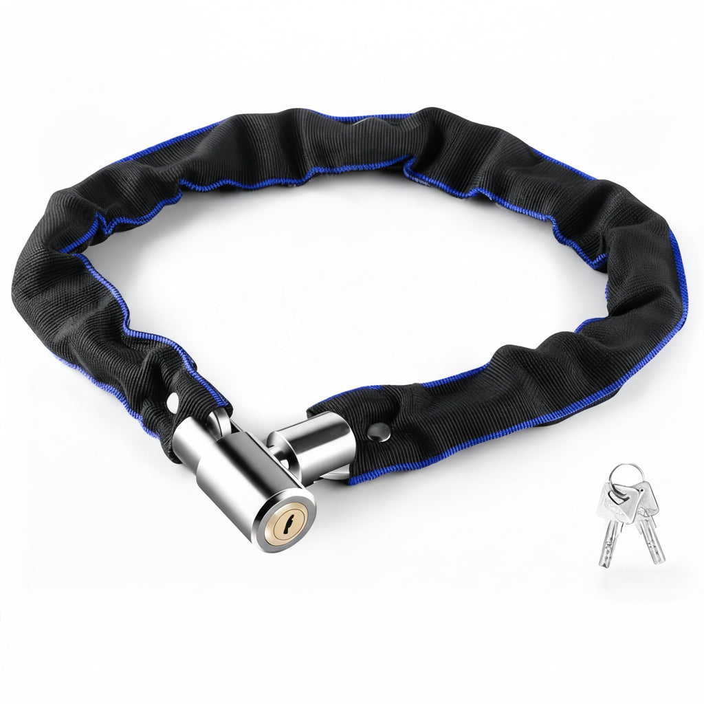 STEELNOVA - High-Security Bike Chain Lock with Compact Lighter Accessory