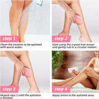 ELVORIA - Nano Crystal Hair Remover Reusable Painless Hair Eraser for Women Legs Light Beige Exfoliating Tool