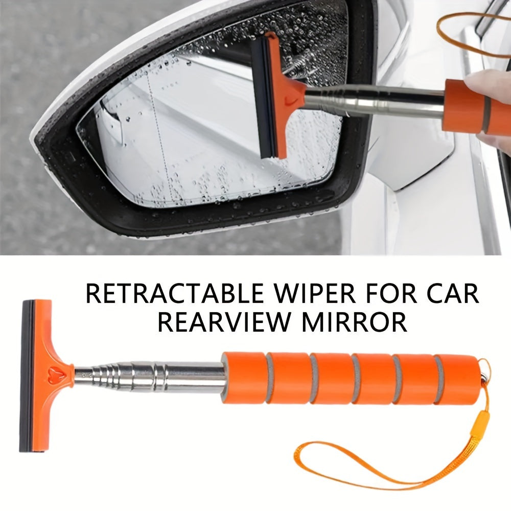 MIRRORPRO - 1pc Retractable Car Mirror Rain & Snow Cleaner