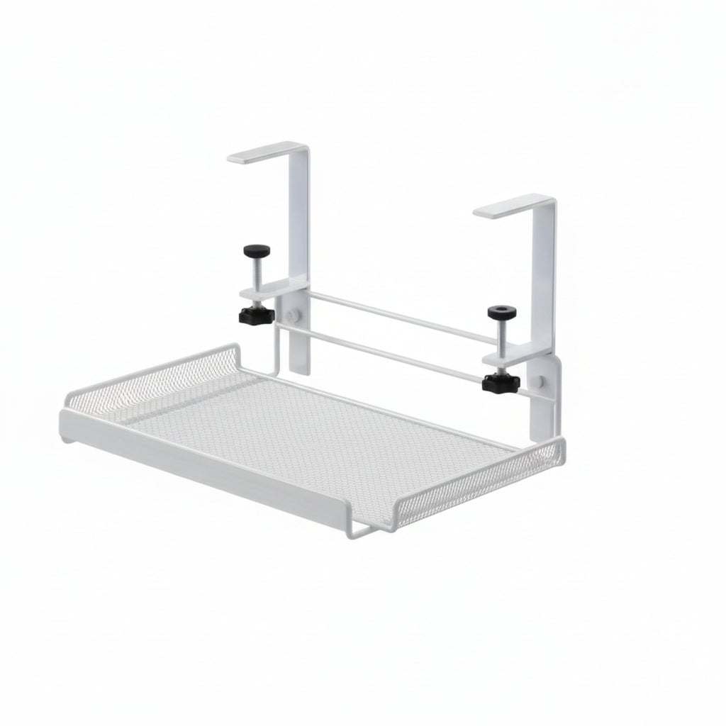 CLASSTIDY - Adjustable Metal Desk Rack with No-Drill Hanging Organizer