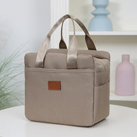 LUNCHLUX - Square Zipper Lunch Box with Durable Aluminum Foil Lining