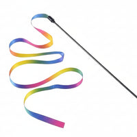KITZPLAY - Cute Ribbon Teaser Stick for Engaging Cat Playtime