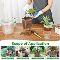 CLEARROOT SET – Transparent Nursery Pots for Easy Root Monitoring