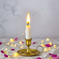 AURELIA GOLD – Elegant Golden Metal Candlestick