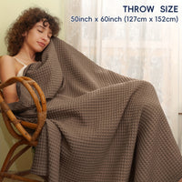 CLOUDWEAVE – Lightweight Waffle Throw Blanket for Cozy All-Season Comfort