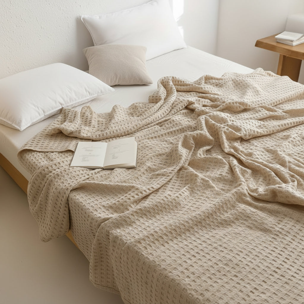 GAUZWAFF – Waffle Weave Cotton Quilt Blanket