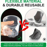 ROOTCLEAR SET – 20 Pack Transparent Nursery Pots for Easy Root Monitoring