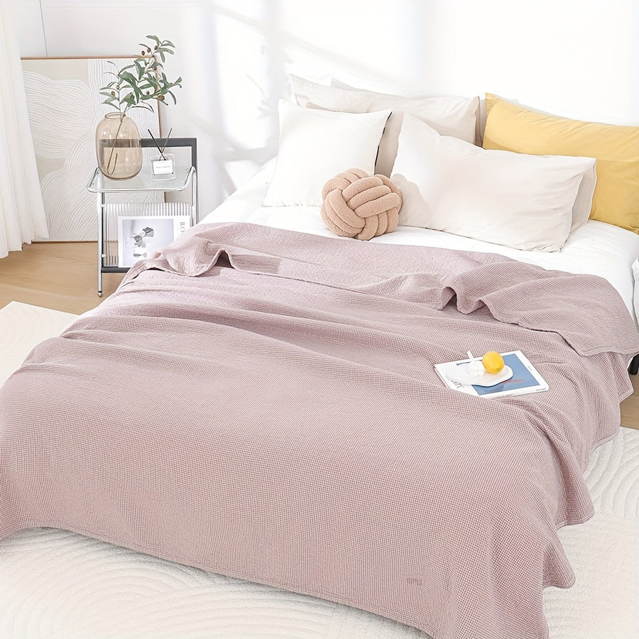 COOLPLAID – Cotton Checkered Multifunction Blanket