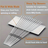SKEWERTUBE – Stainless Steel BBQ Skewers with Storage Tube Set