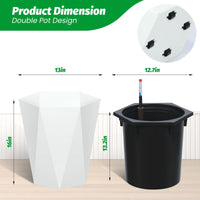 AQUADIAMOND – Self-Watering Planter Set with Wheels