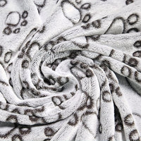FLEECEFRIEND - Machine Washable Paw Print Blanket for Comfort & Style