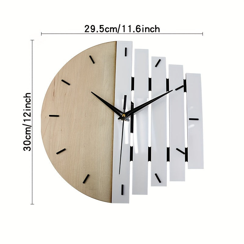 WOODFUSION CLOCK – Silent Retro Texture Statement Clock