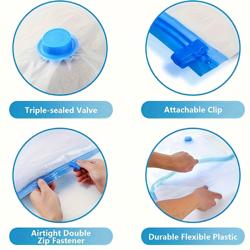 VACUFLOW - Hand-Pumped Vacuum Storage Bags 14pcs Set for Clothes & Home Storage