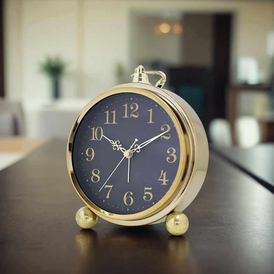 VINTERRA - Creative European Retro Desk Alarm Clock with Silent Movement