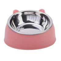 FELIFRESH - Elevated Pet Feeding Bowl Stainless Steel 2-in-1 Dish